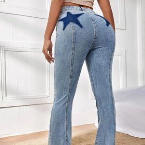 stars flare jeans